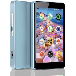 WNHB® MP3 speler met Bluetooth en Spotify - Kinder MP3 muziekspeler - 4 inch IPS scherm - Uitbreidbaar tot 512GB - Blauw