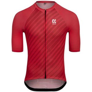 Kalas Motion Z4 Spinn Korte Mouw Wielertrui Rood 3 Man