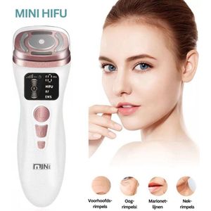 Selevie Facelift/HIFU/EMS apparaat - Gezichtsverzorging - Gezichtsmassage Apparaat - Huidverjongingsapparaat - Facelift Apparaat - Collageen - DIY - Roze / Wit - EMS / RF / HIFU - Spierstimulator - Anti Rimpel - Anti Aging