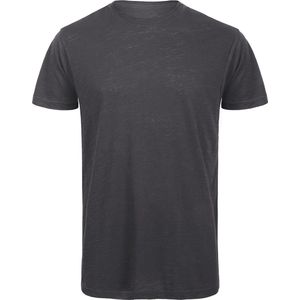 Organic Inspire Slub /men T-shirt B&C Collectie Chic Donkerblauw Maat M