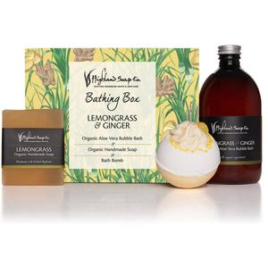 Lemongrass & Ginger – Fris & Pittig - Luxe Badset – Badschuim, Biologische Zeep & Badbruisbal
