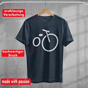 Minimalistisch Fiets-T-shirt voor Heren - Maten S tot 5XL