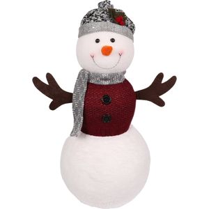 Kerstversiering, Sneeuwpop met Hoed, 48 cm
