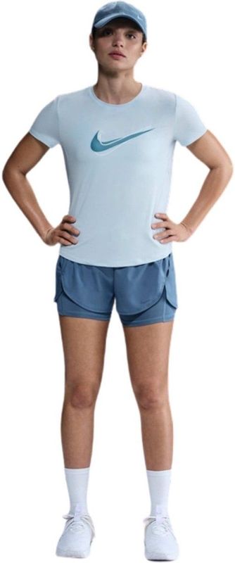 Nike - One Swoosh Dri-Fit - Sportshirt - Blauw - Ademend en Lichtgewicht