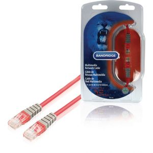 Bandridge BCL7105 - Netwerkkabel - RJ45 - 5 m - Rood