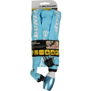 Dunlop Kettingslot - blauw - 120 cm - 2 sleutels - fiets/scooter slot