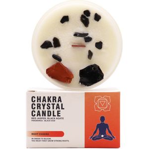 Chakra Kristallen Kaarsen - Wortelchakra- AWGifts - Kaars - Spiritueel - Cadeau