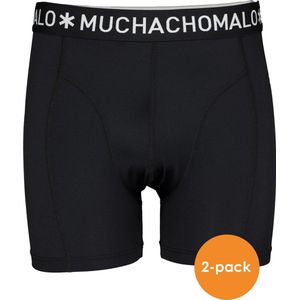 Muchchomalo microfiber boxershorts (2-pack) - heren boxers normale lengte - zwart - Maat: S
