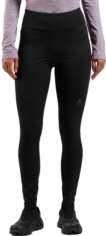 Odlo - Zeroweight Warm Tights - Sportbroek - Zwart - Winddicht, Waterafstotend