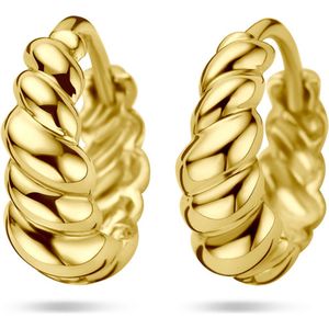 YO&NO - Oorbellen - Goud - Klapoorringen - 5.5/14.5mm - Sieraden Vrouw - 585 Goud