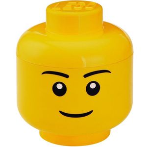 Opbergbox Iconic Hoofd Boy 16 cm, Geel - LEGO