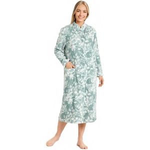 Bedrukte fleece badjas, pluche touch, lengte 115 cm