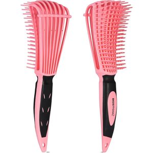 Ontwarrende Haarborstel voor Natuurlijk Zwart Krullend Haar - Geschikt voor Afro Textuur - Sneller en Gemakkelijker Ontwarren van Nat of Droog Haar