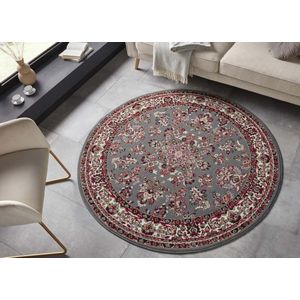 Rond oosters vloerkleed Orientis - grijs 140 cm rond