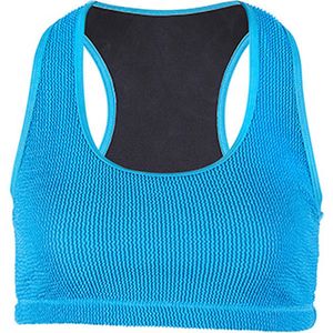 BECO crinkle bikini topje - turquoise - maat 36