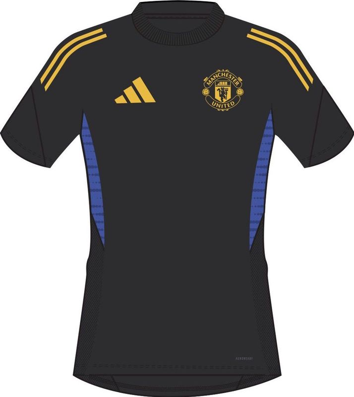 ADIDAS - mufc eu tr jsyy - Replica Voetbal Trainingshirt - Korte Mouw - Jongens - Zwart
