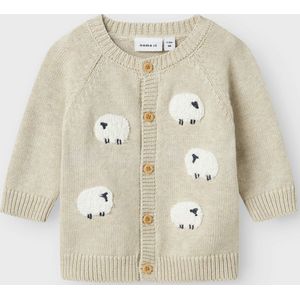 Name It baby jongens vest LIONAL White Regular Fit