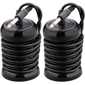 Vitdipy - 2 stuks - Detox voetbad - 10 ronde arrays van roestvrij staal - Accessoires voor het reinigen van de voeten - Ionische ontgiftingsmachine voor voeten - Spa-systeem voor thuis