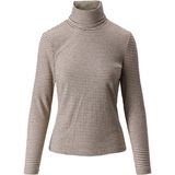Zusss - Top met Tricot Col en Streep - Zwart - Dames