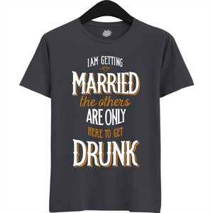 Am Getting Married | Vrijgezellenfeest Cadeau Man - Groom To Be Bachelor Party - Grappig Bruiloft En Bruidegom Bier Shirt - T-Shirt - Unisex - Mouse Grey - Maat XL