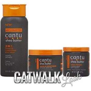 Cantu Men's Hair Care 3-piece Set (3 in 1 /Leave-In Conditioner /Cream Pomade)
