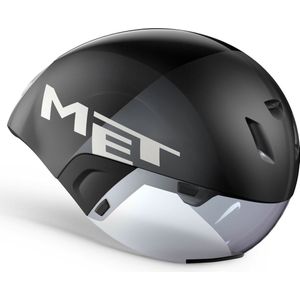 MET Codatronca Fietshelm - Tijdrit - Maat S - Black Silver Matt Glossy