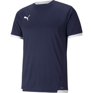 Puma Teamliga Shirt Korte Mouw Heren - Marine / Wit | Maat: 3XL