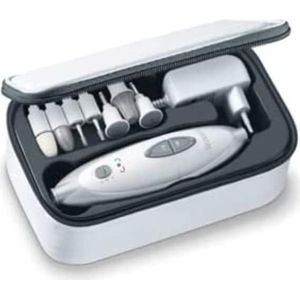 Nagelfrees Bitjes - Pedicureset Electrisch - Manicure Set - Wit en Zilver