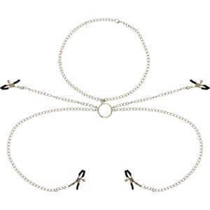 OHMAMA FETISH | Ohmama Fetish 4 Nipple Clamps With Chain Necklace