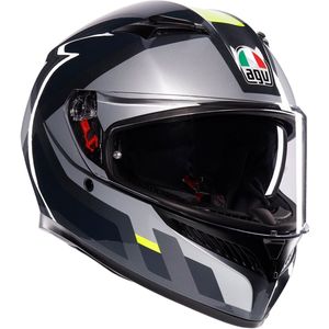 AGV - K3 E2206 MPLK - Integraalhelm - Grijs Geel Fluo - Thermoplastisch