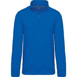 Sweatshirt Heren XS Kariban 1/4-ritskraag Lange mouw Light Royal Blue 80% Katoen, 20% Polyester