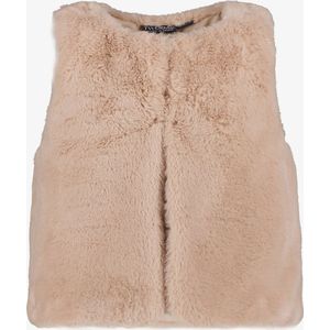 TwoDay meisjes gilet van imitatiebont bruin - Maat 92