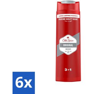 6 x Old Spice - Original - Douchegel 3-in-1 - Reinigt, Verfrist & Verzorgt - 400 ml - Douchegel - Mannen - 3-in-1 - Old Spice - Original