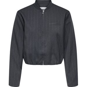 Only - Onlaggie Life Pinstripe Bomber - Jas - Donkergrijs - Dames