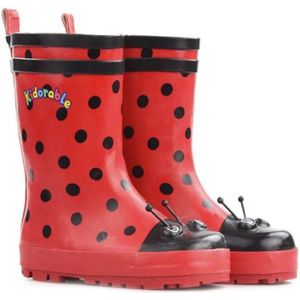 Rode kinderregenlaars Ladybug van Kidorable 34/35