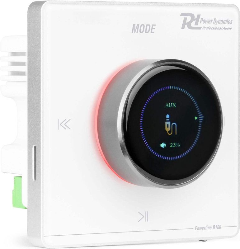 Power Dynamics - Powerline B100W - Inbouwversterker - Wit - 4x 25W