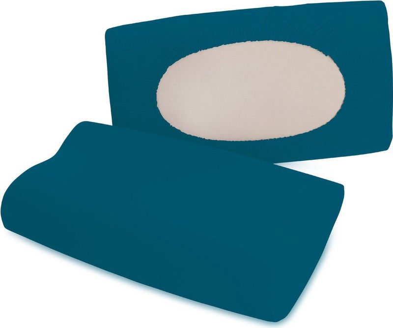 Schlafgut - Pure Flexibele Kussensloop - Petrol Deep - S-XL 530