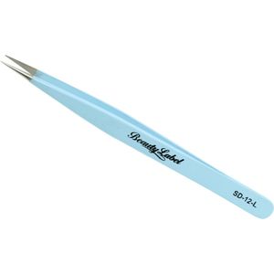 Beauty Label Pincet - Lash Tweezer -SD-12 - Licht Blauw LARGE