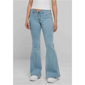 Urban Classics - Organic Low Waist Flared jeans - Taille, 30 inch - Blauw