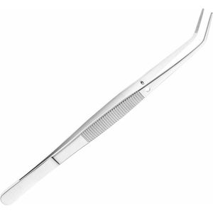 Pincetten met gebogen punt - Pincetten van roestvrij staal - Pincetten voor naaimachines - Pincetten voor algemeen gebruik - Pincetten voor meerdere doeleinden met gebogen kartels