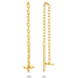 Doortrekoorbellen Rondje 1 Micron Zilver Verguld (Geel)