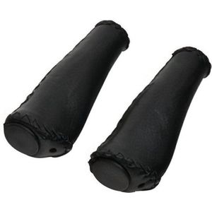 Qt Cycletech Handvatten 135 Mm Leer Zwart 2 Stuks