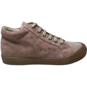 Naturino - Dord - Mt 23 - rits veter bumper bling bling gouden print lederen hoge sneakers - roze