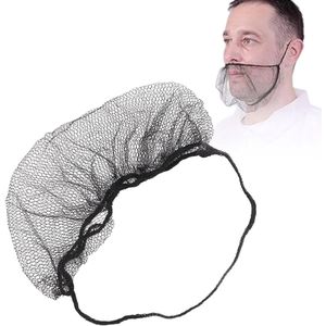 Wegwerp Baardnet - 100 Stuks - Baardbeschermer voor Mannen - Ademend Nylon - Zwart
