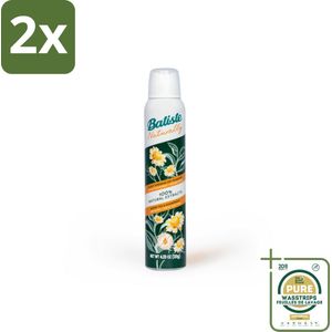 Batiste - Naturally Green Tea & Chamomile - Droogshampoo - 100% Natuurlijke Extracten - Verfrist en Zuivert - 200ml - Voordeelverpakking - 2 stuks - Natuurlijke shampoo - Groene thee