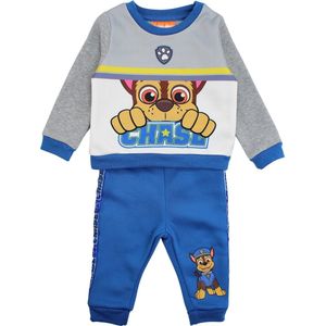 Paw Patrol Chase baby joggingspak/huispak/vrijetijdspak grijs/blauw maat 92