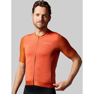 Acelera Professional Wielershirt | Fietsshirt Heren Korte Mouw | Wielrenshirt | Fietskleding | Oranje | Maat 3XL