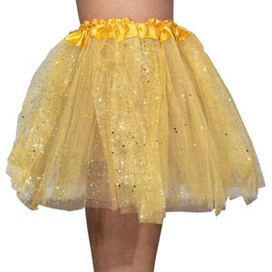 Tutu - Met glitters - Tule rokje - Petticoat - Kinderen - Meisjes - Goud