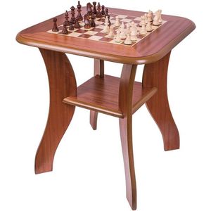Houten Schaaktafel 920 M - Mahonie - Professioneel Schaakbord met Figuren