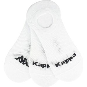 Kappa - Footie Dames en Heren - Maat 36 - 41 cm - 3 paar - Sokken - Kousenvoetje - Onzichtbare - Sneaker sokken - Wit